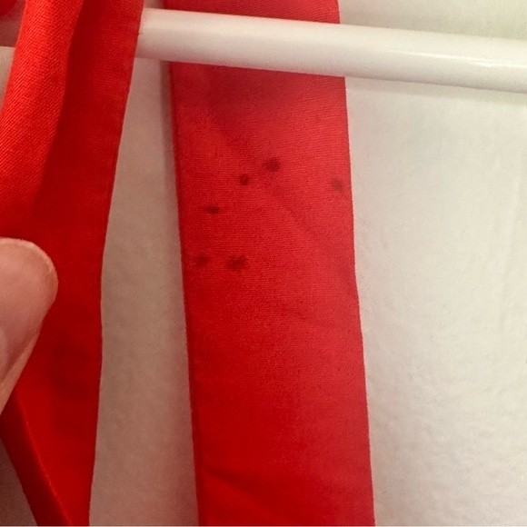 J. Crew Red Silk Peplum Top Size 4 - Picture 7 of 7